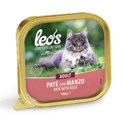 LEO'S CAT WITH BEEF 100GR*32.