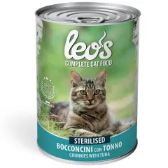 LEO'S CAT STERILISED WITH TUNA/TURK 415GR*24.