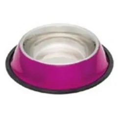 BOL ANTIDÉRAPANT EN INOX GLOW 700 ML COULEURS ASS.